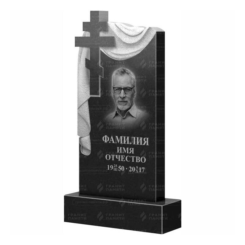 Памятники из гранита с крестом в Подольске | Гранитный памятник ФГ-085