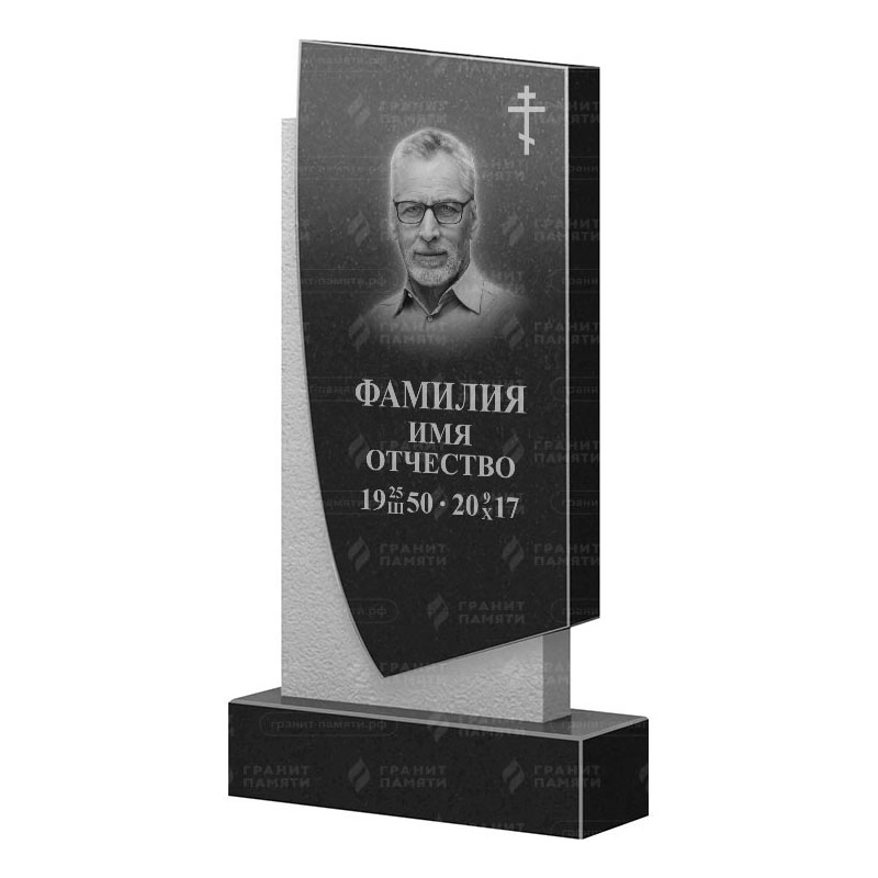 Памятники из гранита вертикальные в Подольске | Гранитный памятник ФГ-075