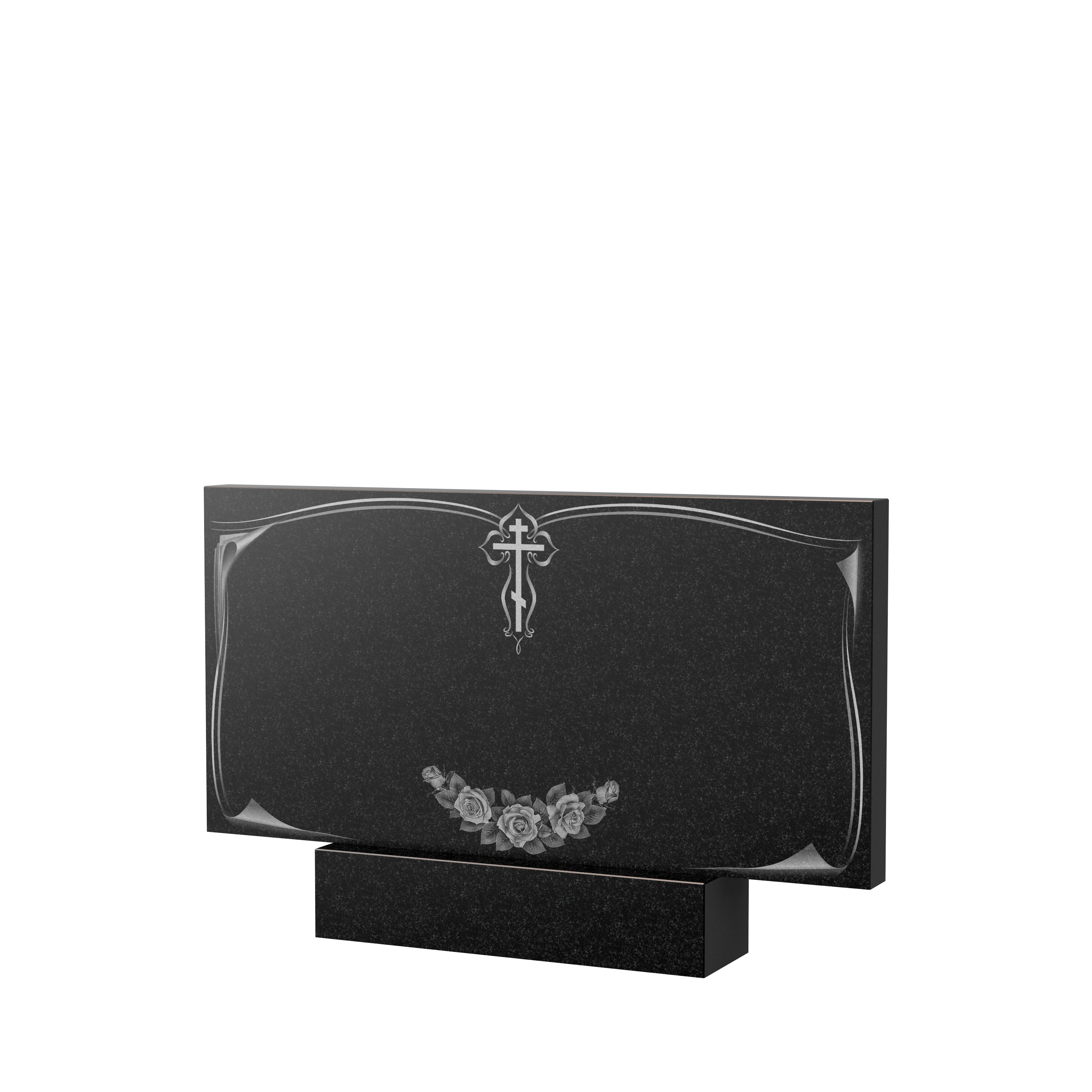 Гравировка на памятник в Подольске | Художественное оформление на гранитную стелу, рисунок ГХО-001