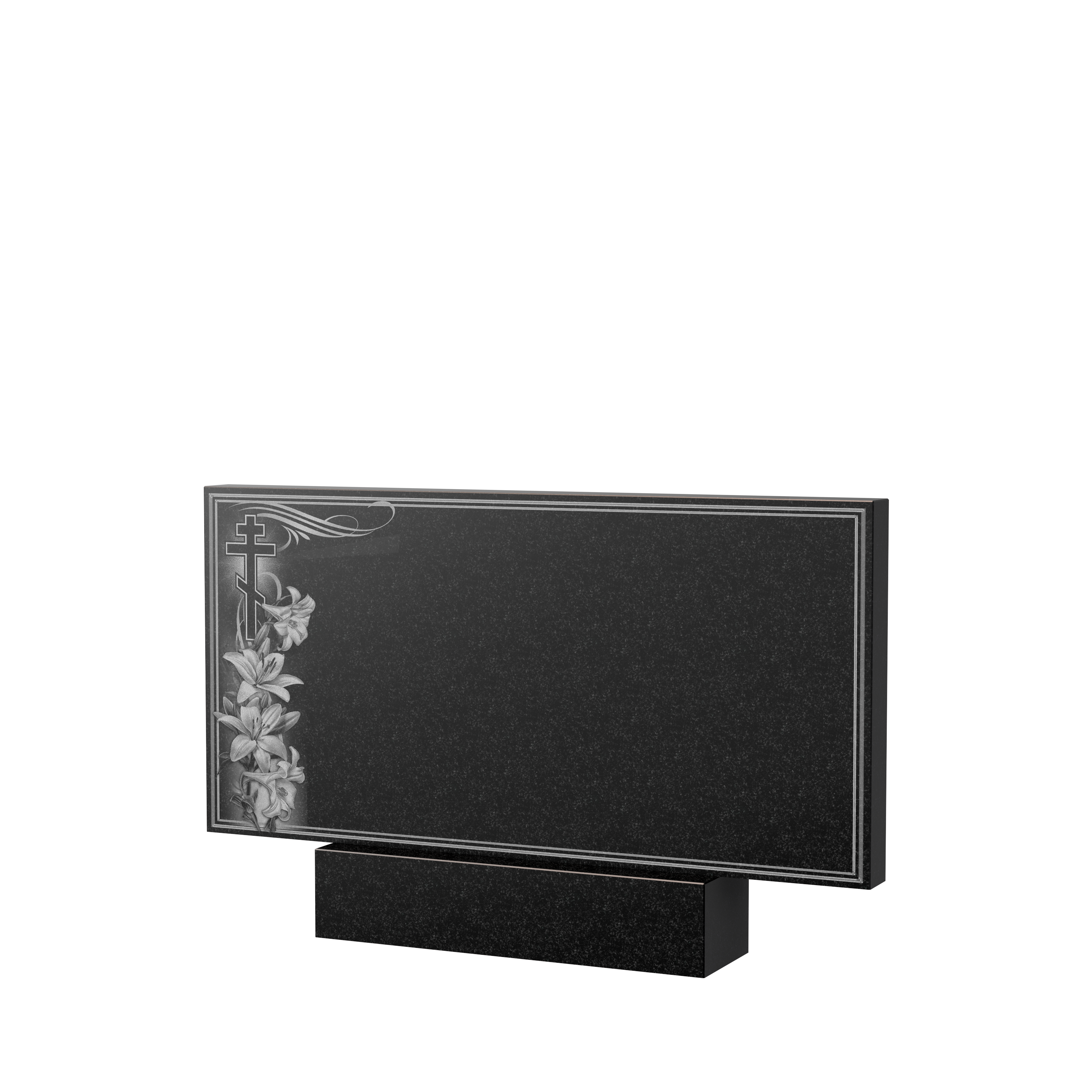 Гравировка на памятник в Подольске | Художественное оформление на гранитную стелу, рисунок ГХО-003