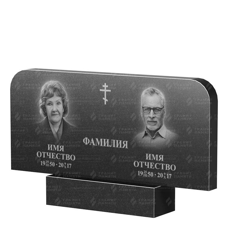 Памятники из гранита двойные в Подольске | Двойной гранитный памятник ФГ-254