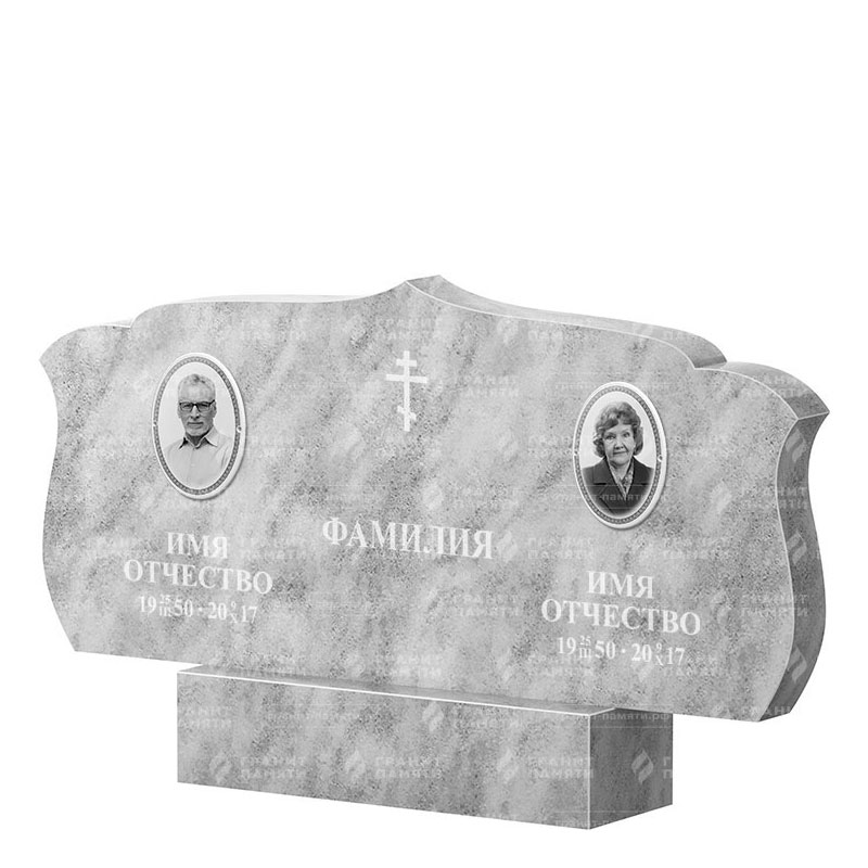 Памятники из мрамора в Подольске | Двойной мраморный памятник ФМ-130