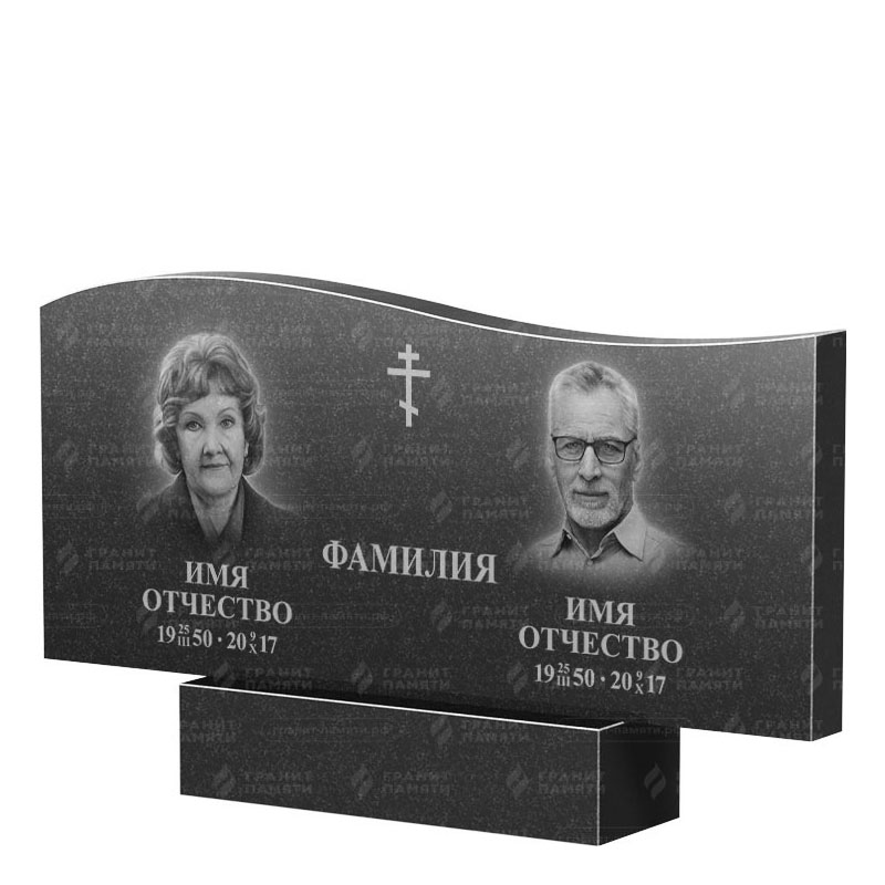 Памятники из гранита двойные в Подольске | Двойной гранитный памятник ФГ-255