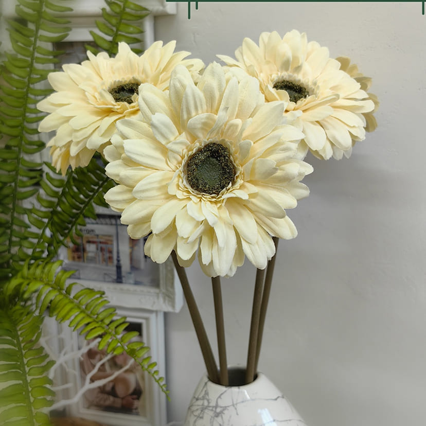 Искусственные цветы в Подольске | Цветок искусственный «Гербера», молочно-персиковая, одиночный