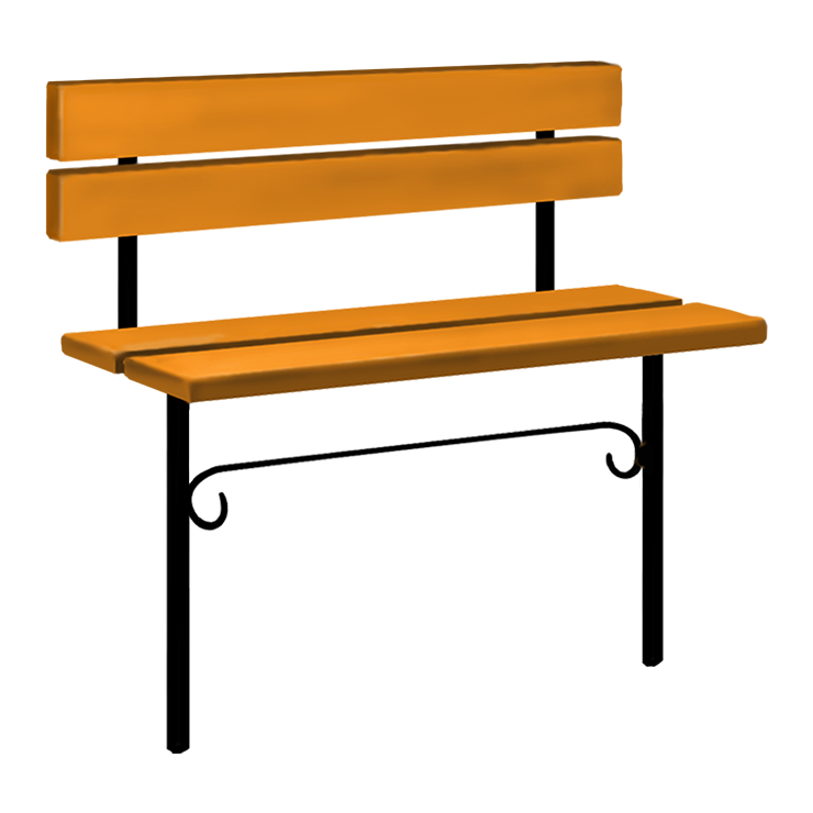 Металлические оградки, столы, скамейки в Подольске | Скамейка №4 со спинкой