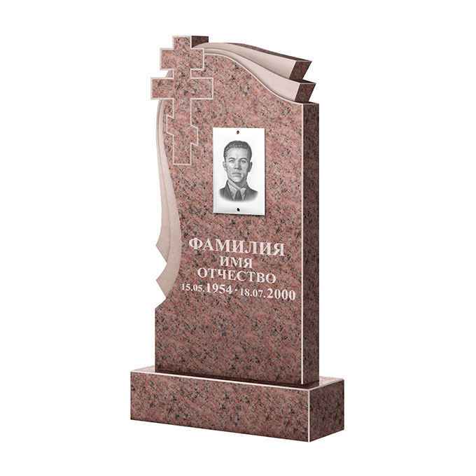 Гранитные памятники в Подольске | Памятник из гранита Розалия Pink ФГЦ-081