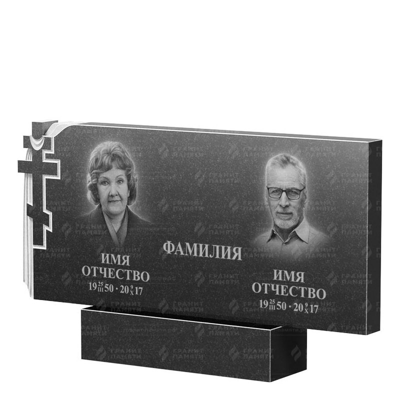 Памятники из гранита двойные в Подольске | Двойной гранитный памятник ФГ-139