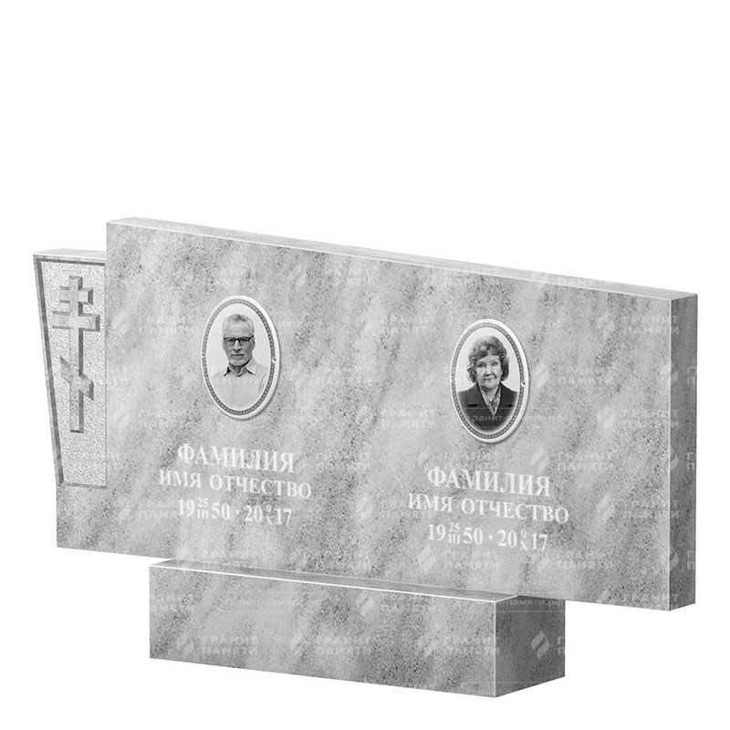Памятники из мрамора в Подольске | Двойной мраморный памятник ФМ-137