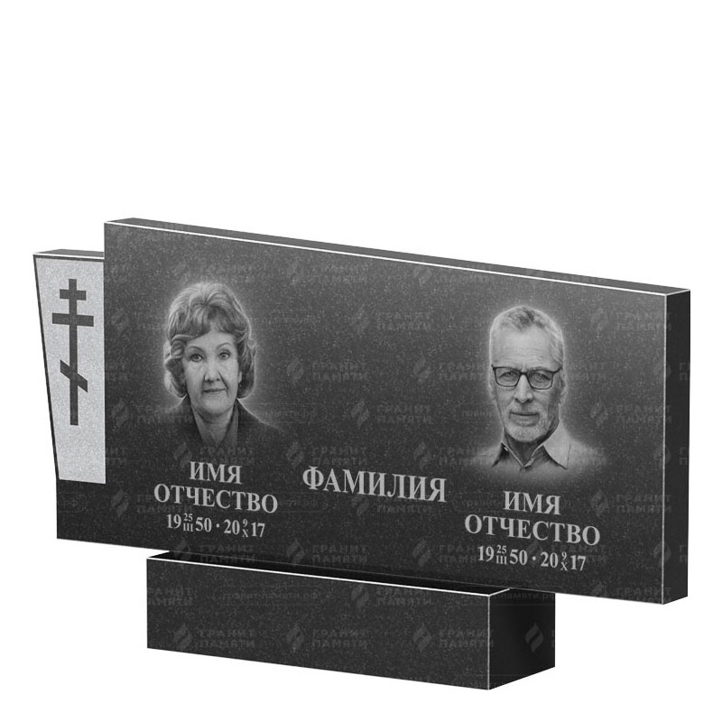 Памятники из гранита двойные в Подольске | Двойной гранитный памятник ФГ-137