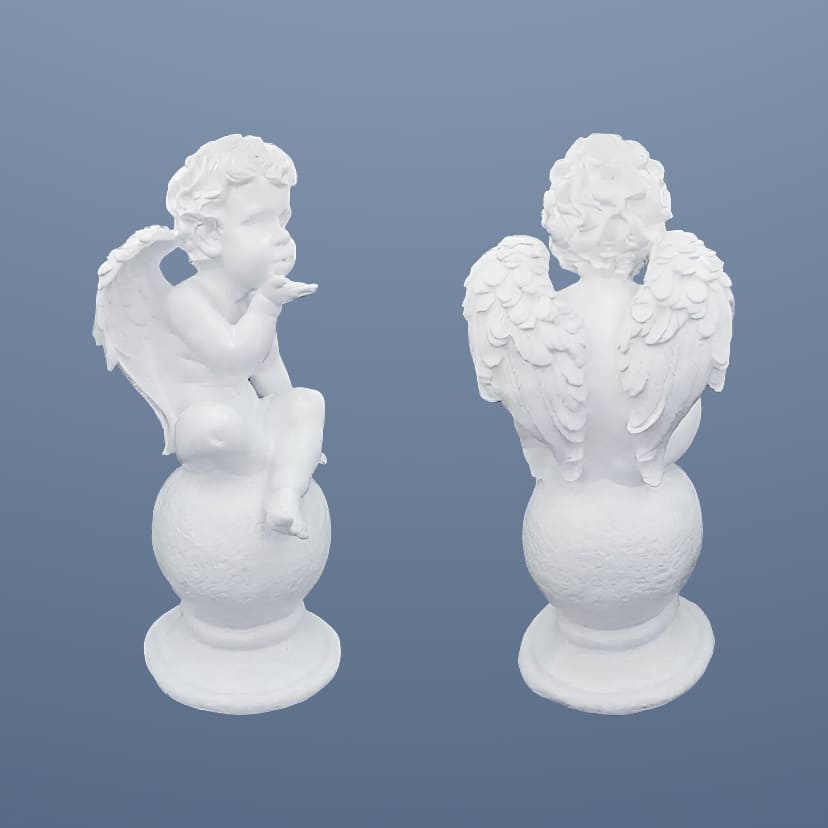 Скульптуры из искусственного мрамора в Подольске | Скульптура ангел на шаре №2