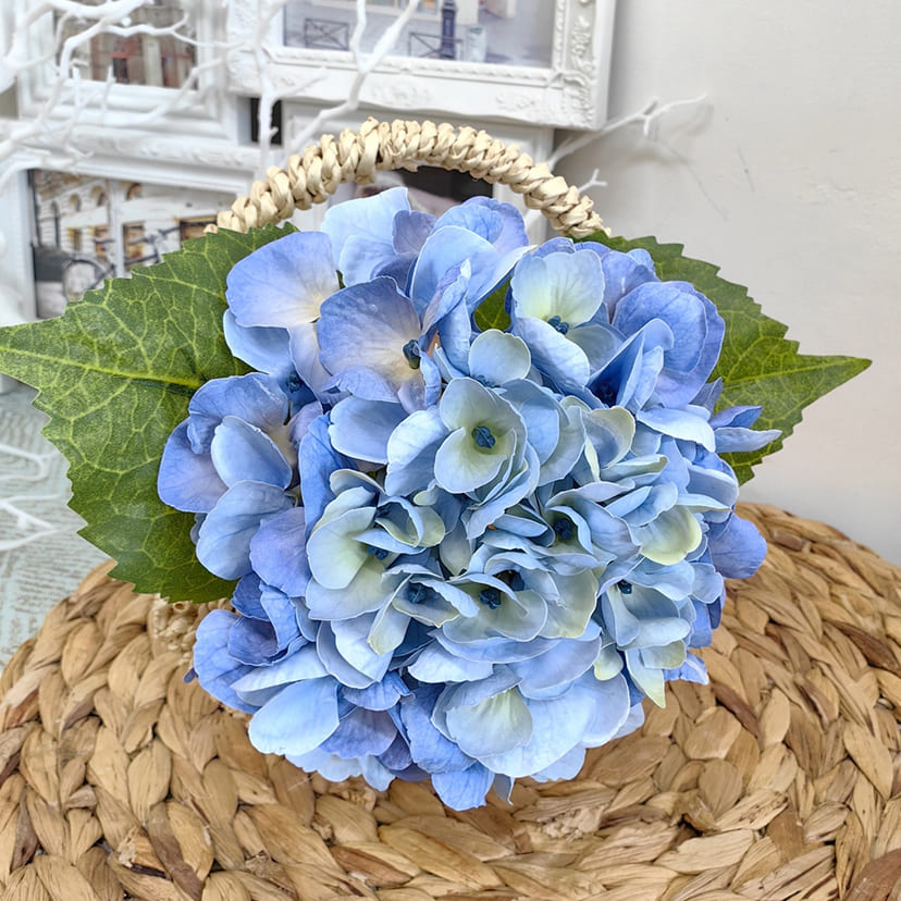 Искусственные цветы в Подольске | Цветок искусственный «Гортензия», голубая, одиночный