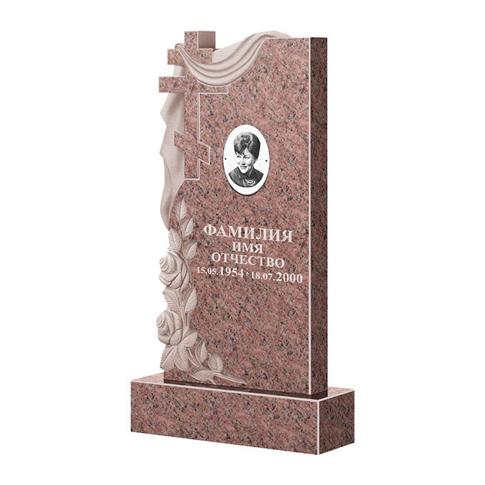 Гранитные памятники в Подольске | Памятник из гранита Розалия Pink ФГЦ-189