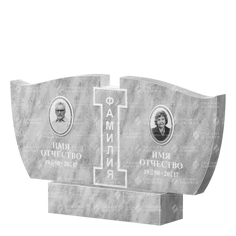 Памятники из мрамора в Подольске | Двойной мраморный памятник ФМ-138