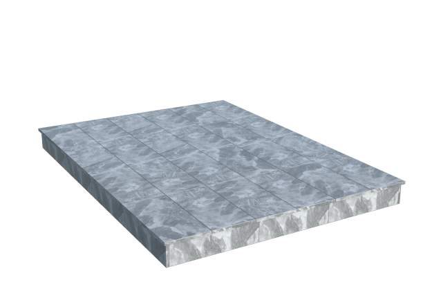 Площадки на могилу в Подольске | Площадка с вертикальной (15 см) мраморной облицовкой