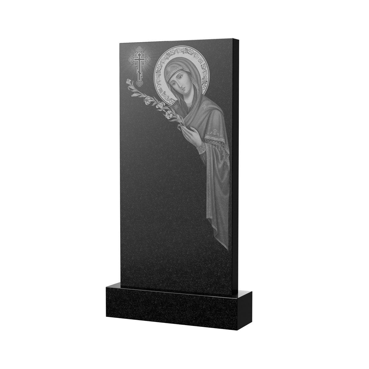 Гравировка на памятник в Подольске | Художественное оформление на гранитную стелу, рисунок ВХО-035