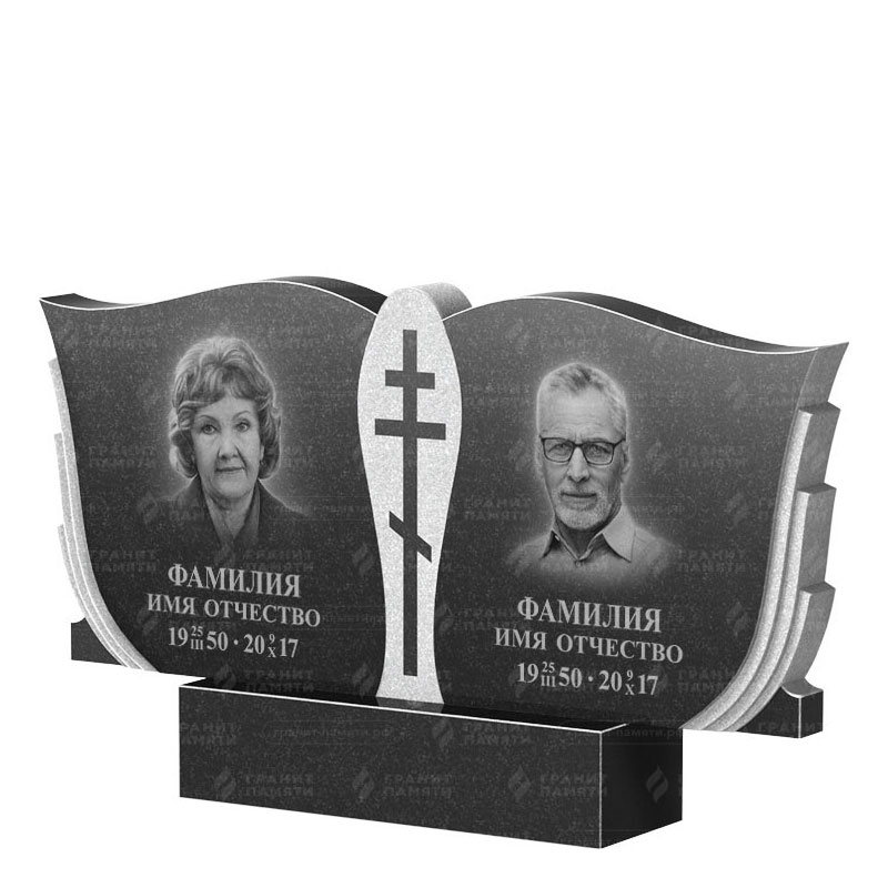 Памятники из гранита двойные в Подольске | Двойной гранитный памятник ФГ-136