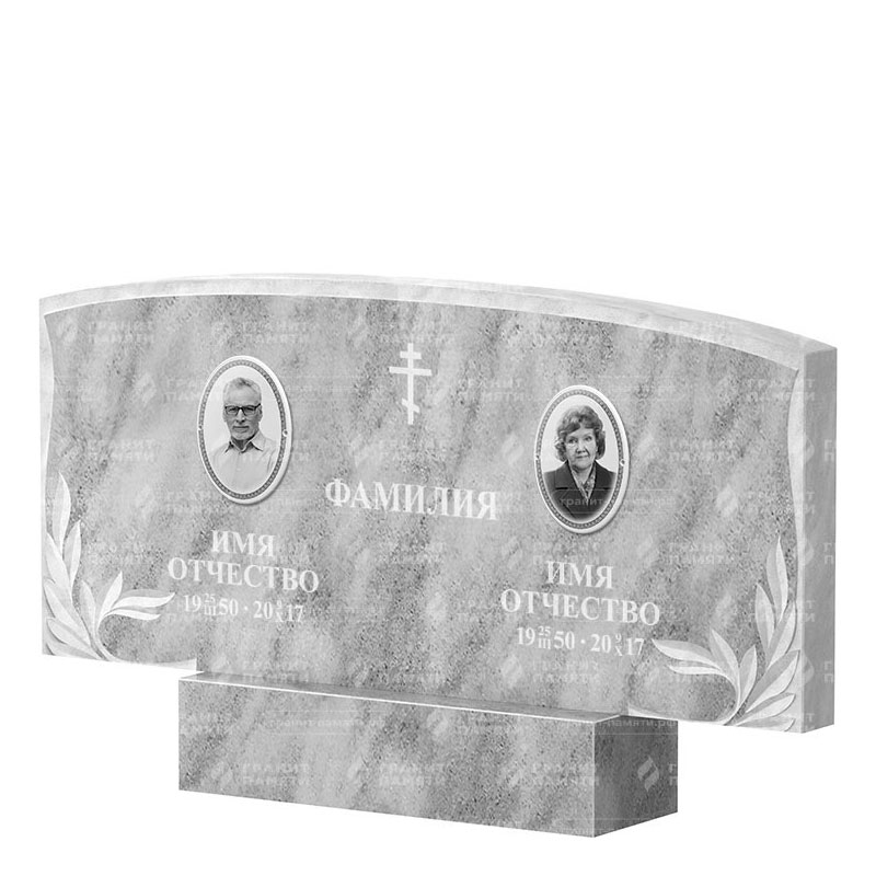Памятники из мрамора в Подольске | Двойной мраморный памятник ФМ-135