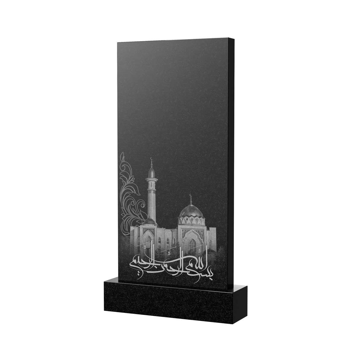 Гравировка на памятник в Подольске | Художественное оформление на гранитную стелу, рисунок ВХО-046