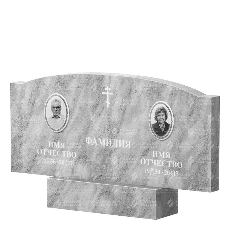 Памятники из мрамора в Подольске | Двойной мраморный памятник ФМ-257