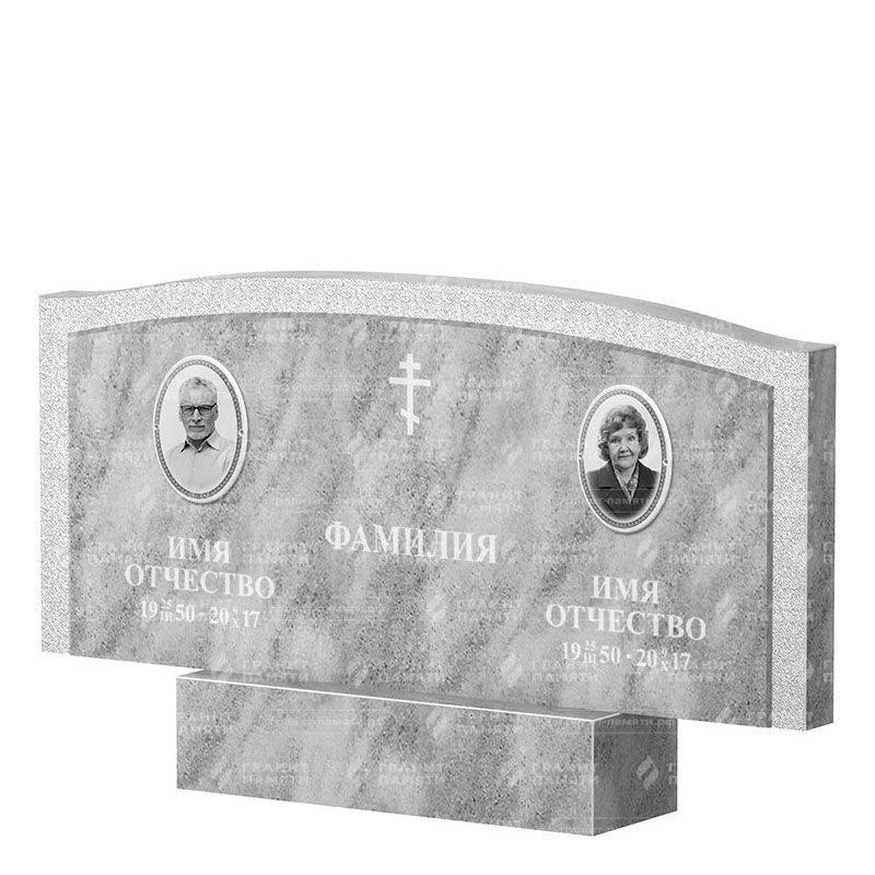 Памятники из мрамора в Подольске | Двойной мраморный памятник ФМ-131
