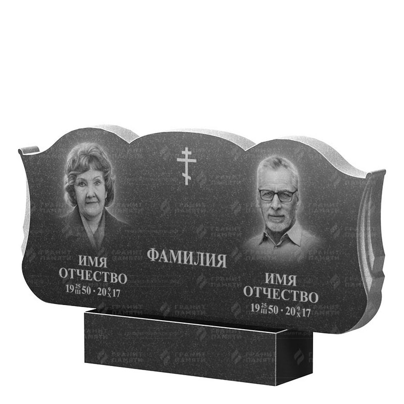 Гранитные памятники в Подольске | Двойной гранитный памятник ФГ-261