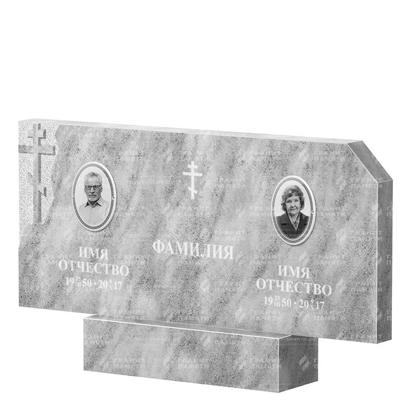 Памятники из мрамора в Подольске | Двойной мраморный памятник ФМ-134