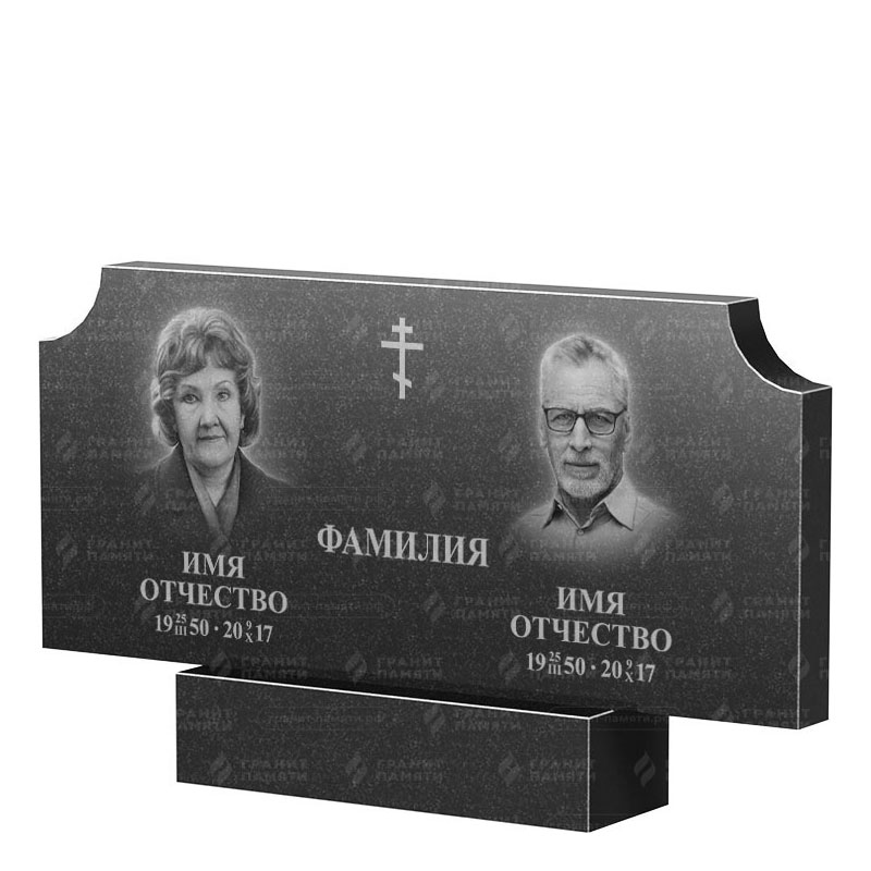 Памятники из гранита двойные в Подольске | Двойной гранитный памятник ФГ-253