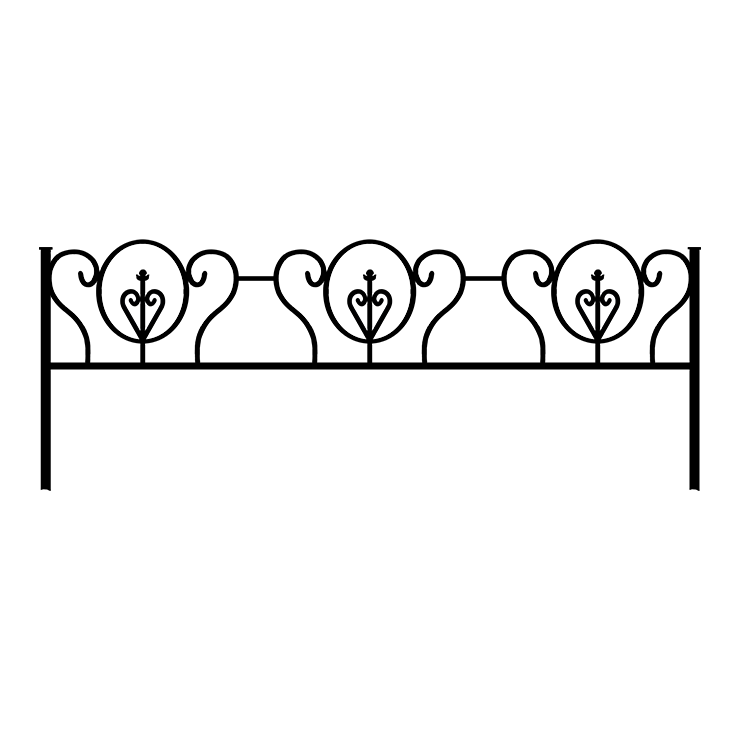 Металлические оградки, столы, скамейки в Подольске | Оградка №3