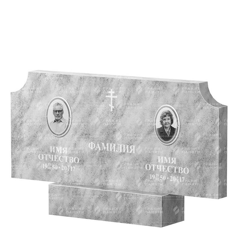 Памятники из мрамора в Подольске | Двойной мраморный памятник ФМ-253