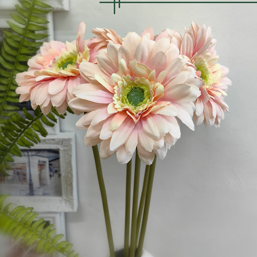 Искусственные цветы в Подольске | Цветок искусственный «Гербера», молочно-розовая, одиночный