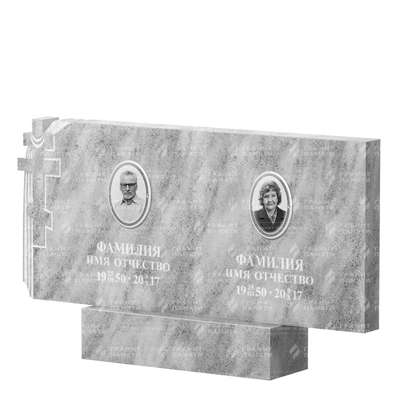 Памятники из мрамора в Подольске | Двойной мраморный памятник ФМ-139
