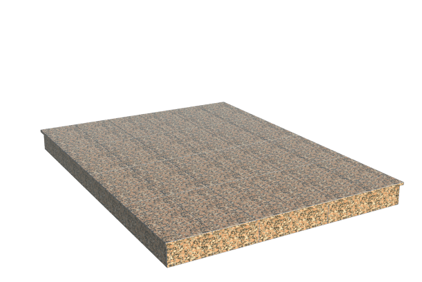 Площадки на могилу в Подольске | Площадка с вертикальной (15 см) облицовкой Южно-султаевским гранитом