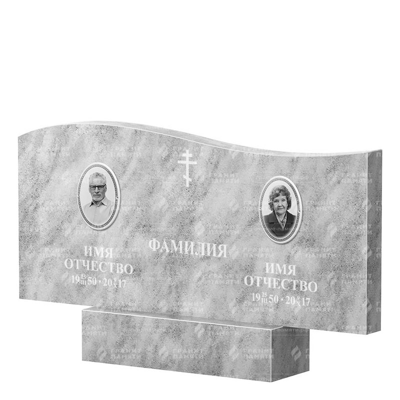 Памятники из мрамора в Подольске | Двойной мраморный памятник ФМ-255