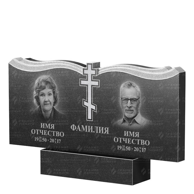 Гранитные памятники в Подольске | Двойной гранитный памятник ФГ-262