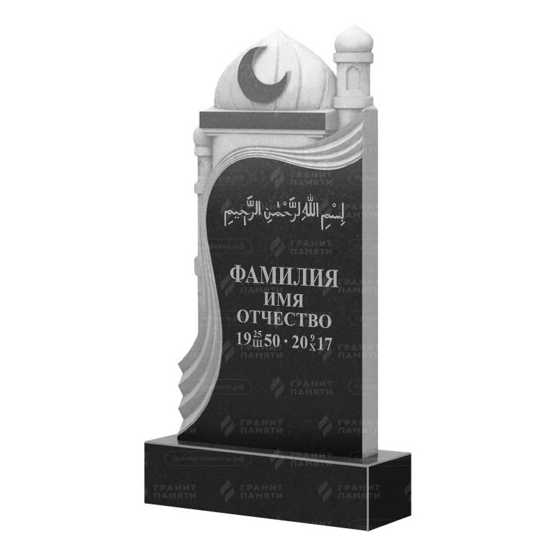 Мусульманские памятники на могилу в Подольске | Гранитный памятник ФГ-228