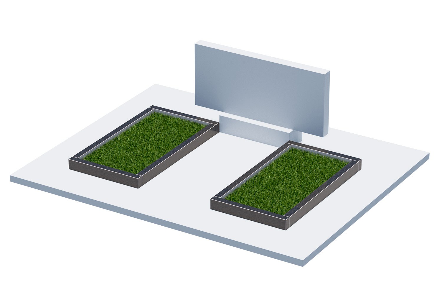 Цветники и надгробные плиты в Подольске | Цветник Автономный, 2 шт