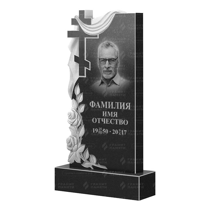 Памятники из гранита вертикальные в Подольске | Гранитный памятник ФГ-189