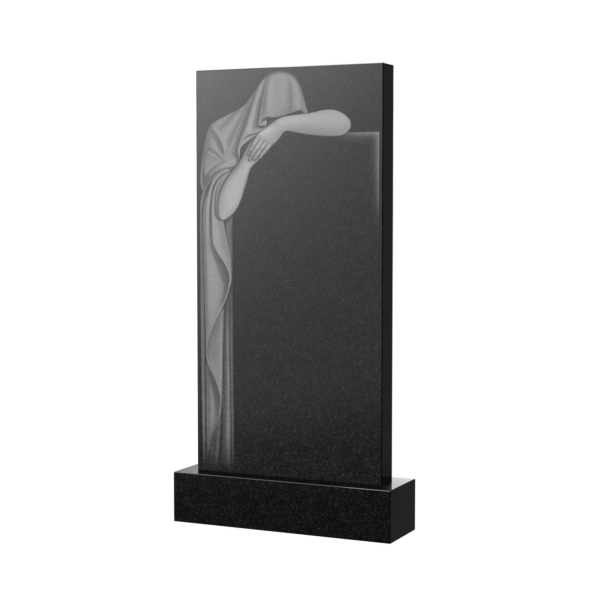 Гравировка на памятник в Подольске | Художественное оформление на гранитную стелу, рисунок ВХО-036