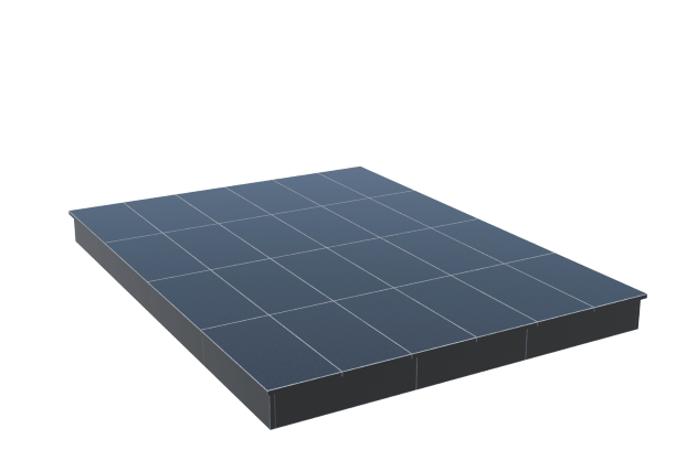 Площадки на могилу в Подольске | Площадка с вертикальной (15 см) облицовкой гранитом Габбро