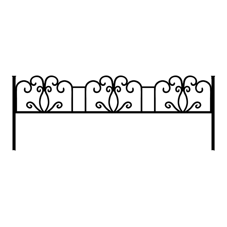 Металлические оградки, столы, скамейки в Подольске | Оградка №4