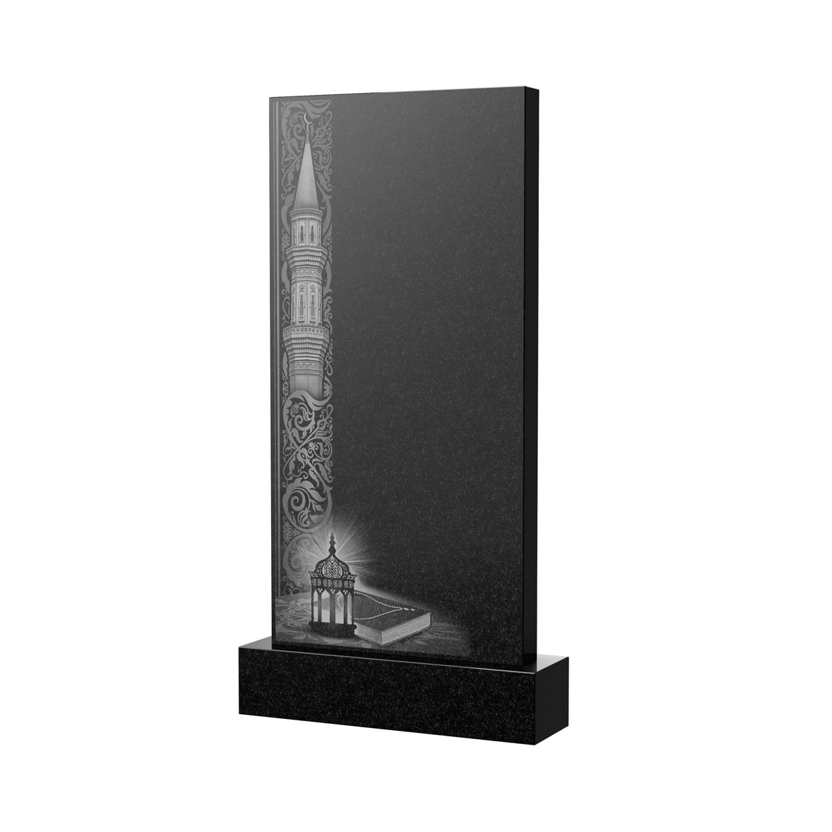 Гравировка на памятник в Подольске | Художественное оформление на гранитную стелу, рисунок ВХО-038