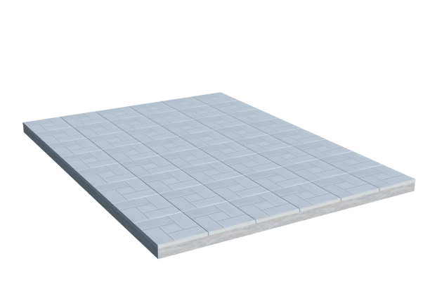 Площадки на могилу в Подольске | Площадка с тротуарной плиткой