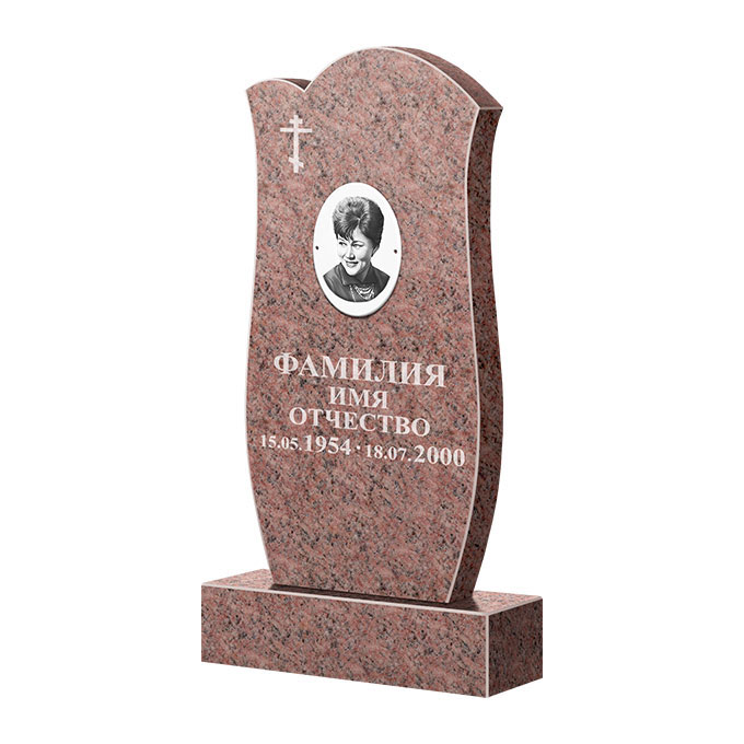 Памятники из цветного гранита в Подольске | Памятник из гранита Розалия Pink ФГЦ-039