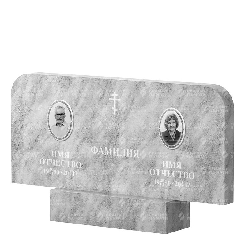 Памятники из мрамора в Подольске | Двойной мраморный памятник ФМ-254